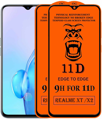 PFOAM Edge To Edge Tempered Glass for Realme X2(Pack of 2)
