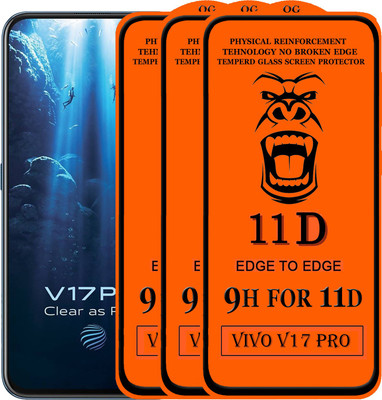 PFOAM Edge To Edge Tempered Glass for Vivo V17 Pro(Pack of 3)