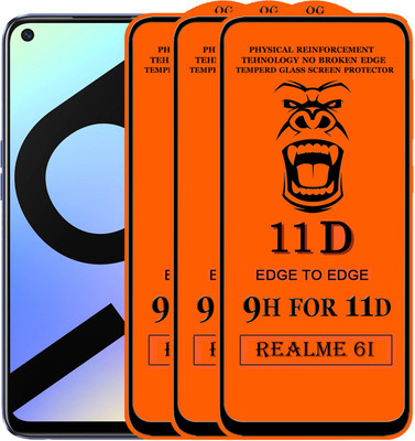 Xester Edge To Edge Tempered Glass for Realme 6i(Pack of 3)