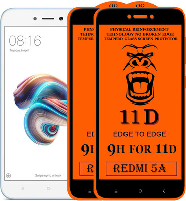 PFOAM Edge To Edge Tempered Glass for Mi Redmi 5A(Pack of 2)