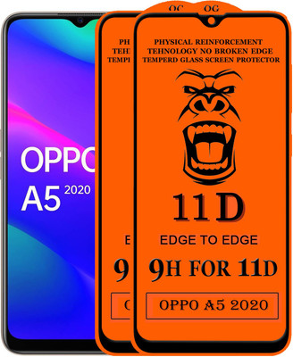 Xester Edge To Edge Tempered Glass for Oppo A5 2020(Pack of 2)