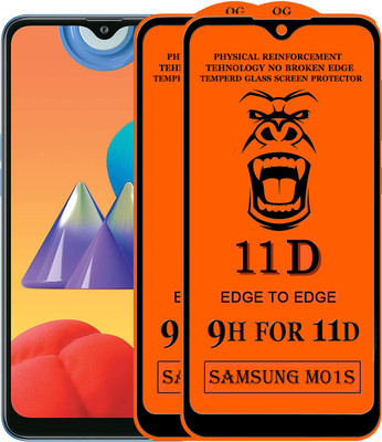 Xester Edge To Edge Tempered Glass for samsung galaxy m01s(Pack of 2)
