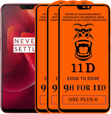 Xester Edge To Edge Tempered Glass for OnePlus 6(Pack of 3)