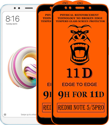Xester Edge To Edge Tempered Glass for Mi Redmi Note 5(Pack of 2)