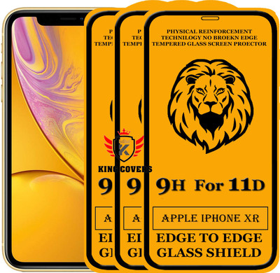 KING COVERS Edge To Edge Tempered Glass for Apple iPhone XR(Pack of 3)