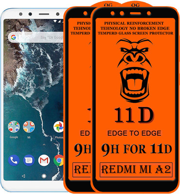 HQ Protection Edge To Edge Tempered Glass for Mi A2(Pack of 2)