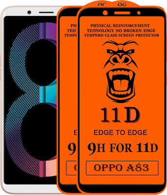 HQ Protection Edge To Edge Tempered Glass for Oppo A83(Pack of 2)