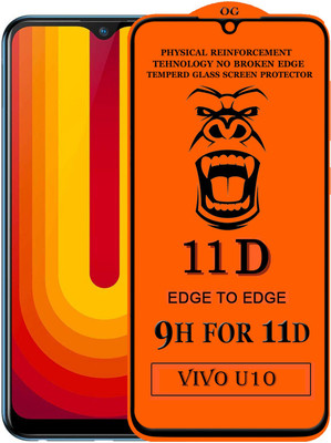 XRENGTH Edge To Edge Tempered Glass for : Vivo U10(Pack of 1)