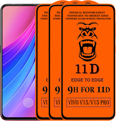 Xester Edge To Edge Tempered Glass for Vivo V15 Pro(Pack of 3)