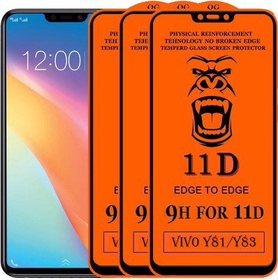 HQ Protection Edge To Edge Tempered Glass for Vivo Y81(Pack of 3)
