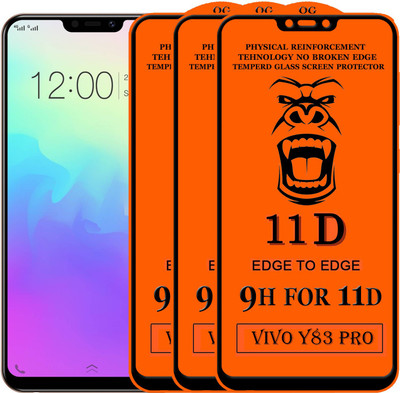 PFOAM Edge To Edge Tempered Glass for Vivo Y83 Pro(Pack of 3)