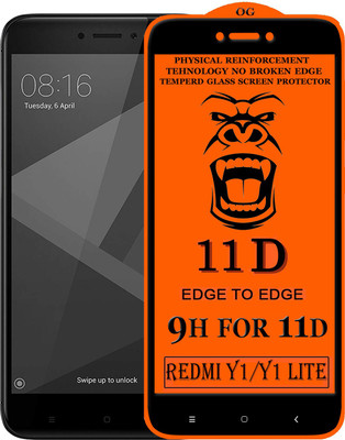 XRENGTH Edge To Edge Tempered Glass for Mi Redmi Y1 Lite(Pack of 1)