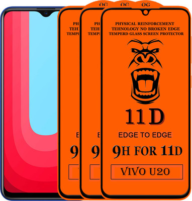 Xester Edge To Edge Tempered Glass for Vivo U20(Pack of 3)