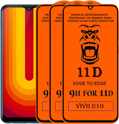 PFOAM Edge To Edge Tempered Glass for Vivo U10(Pack of 3)