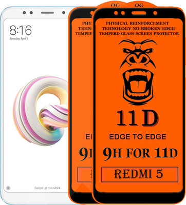 Gorilaorginal Edge To Edge Tempered Glass for Mi Redmi 5(Pack of 2)