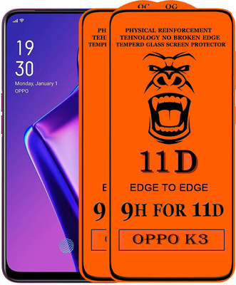 Xester Edge To Edge Tempered Glass for OPPO K3(Pack of 2)