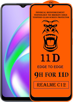 Xester Edge To Edge Tempered Glass for Realme C12(Pack of 1)