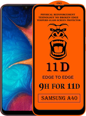 HQ Protection Edge To Edge Tempered Glass for Samsung Galaxy A40(Pack of 1)