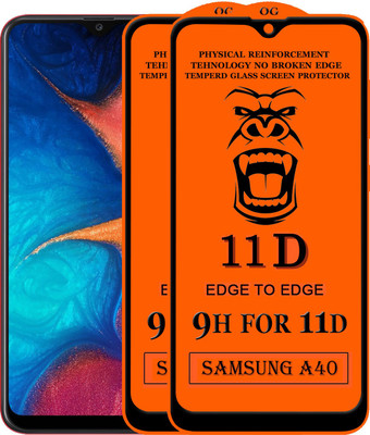 Xester Edge To Edge Tempered Glass for Samsung Galaxy A40(Pack of 2)