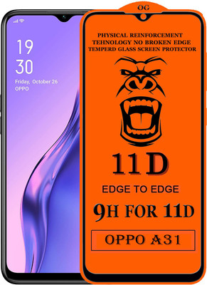 Xester Edge To Edge Tempered Glass for Oppo A31(Pack of 1)