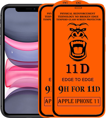 HQ Protection Edge To Edge Tempered Glass for Apple Iphone 11(Pack of 2)