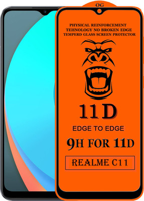 Xester Edge To Edge Tempered Glass for Realme C11(Pack of 1)