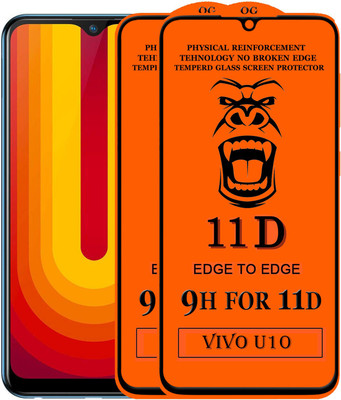 Xester Edge To Edge Tempered Glass for Vivo U10(Pack of 2)