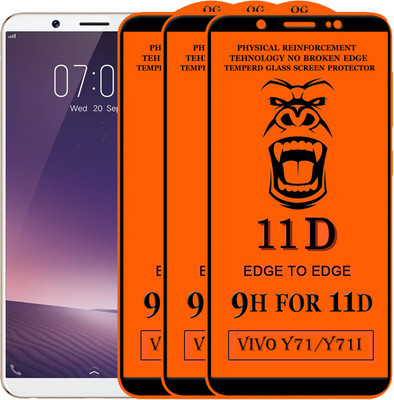 Xester Edge To Edge Tempered Glass for Vivo Y71i(Pack of 3)