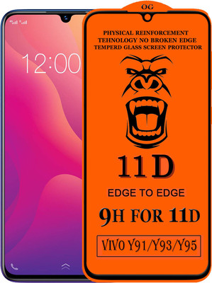 Xester Edge To Edge Tempered Glass for Vivo Y91(Pack of 1)