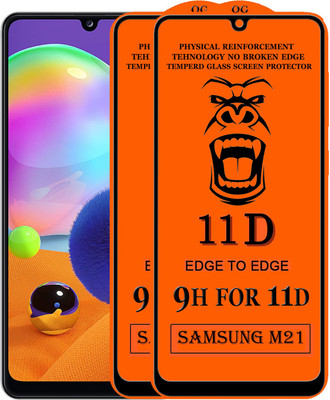 Xester Edge To Edge Tempered Glass for samsung galaxy m21(Pack of 2)