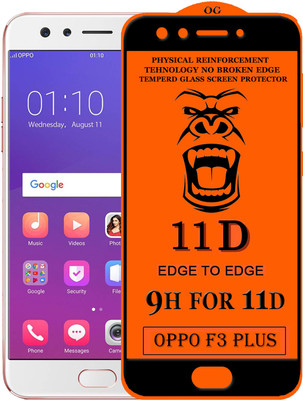 XRENGTH Edge To Edge Tempered Glass for : Oppo F3 Plus(Pack of 1)