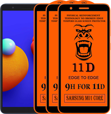 Xester Edge To Edge Tempered Glass for samsung galaxy m01 core(Pack of 3)
