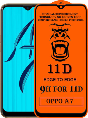 Xester Edge To Edge Tempered Glass for Oppo A7(Pack of 1)
