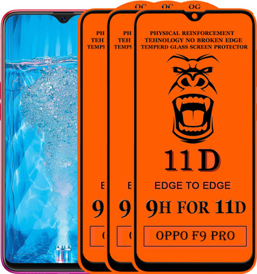 Xester Edge To Edge Tempered Glass for OPPO F9 Pro(Pack of 3)