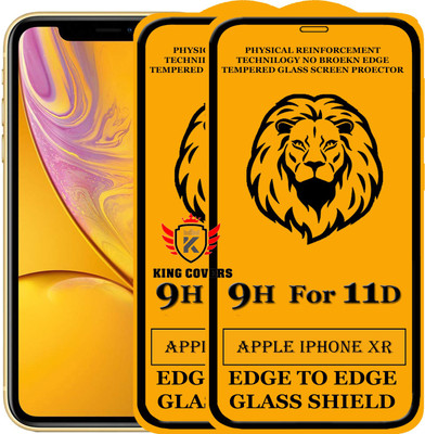 KING COVERS Edge To Edge Tempered Glass for Apple iPhone XR(Pack of 2)
