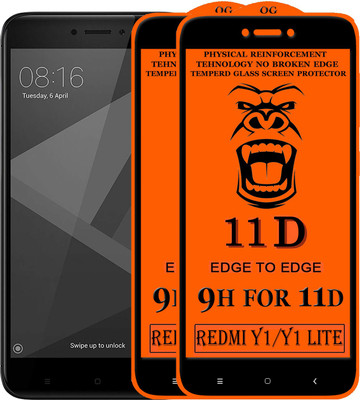 Xester Edge To Edge Tempered Glass for Mi Redmi Y1 Lite(Pack of 2)