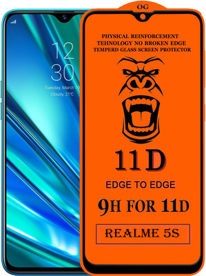 Xester Edge To Edge Tempered Glass for Realme 5s(Pack of 1)