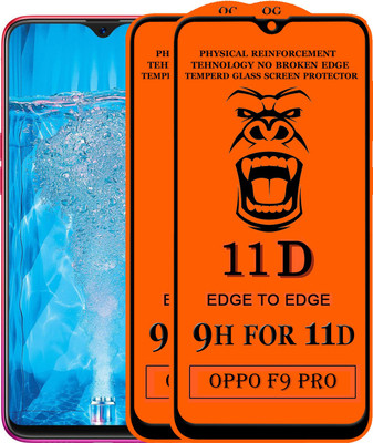 HQ Protection Edge To Edge Tempered Glass for Oppo A9(Pack of 2)
