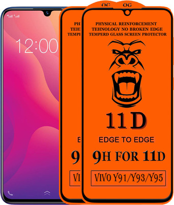Xester Edge To Edge Tempered Glass for Vivo Y93(Pack of 2)
