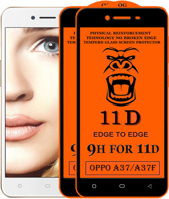 FIVE-O Edge To Edge Tempered Glass for Oppo A37(Pack of 2)