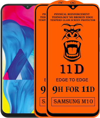 Xester Edge To Edge Tempered Glass for Samsung Galaxy M10(Pack of 2)