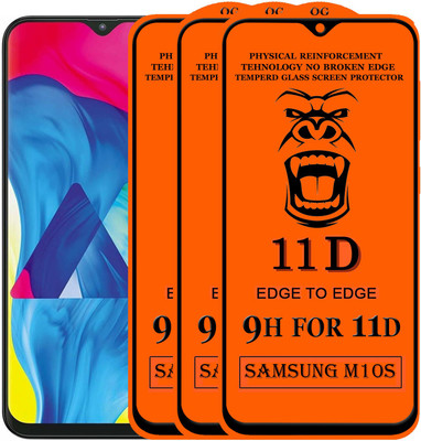 Xester Edge To Edge Tempered Glass for Samsung Galaxy M10s(Pack of 3)