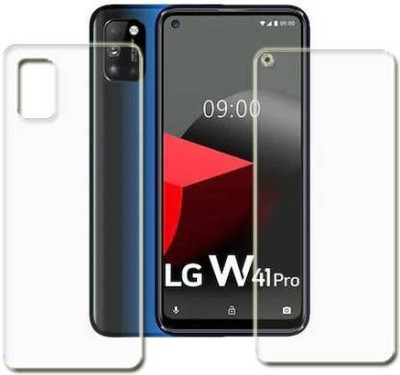 SOMTONE Front and Back Tempered Glass for LG W41 PRO(Pack of 1)