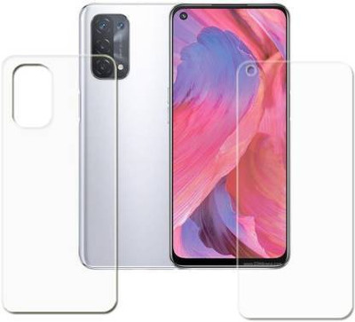 SOMTONE Front and Back Tempered Glass for OPPO A74 5G(Pack of 1)