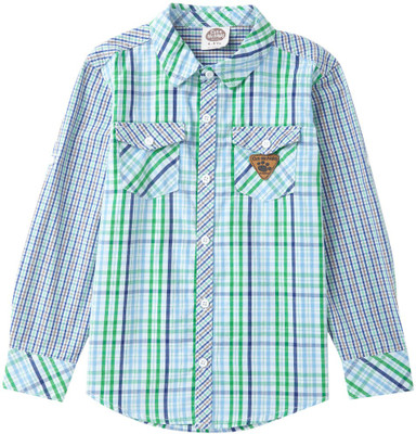 Cub McPaws Boys Checkered Casual Multicolor Shirt