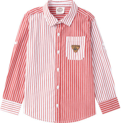 Cub McPaws Boys Striped Casual Multicolor Shirt