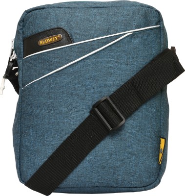 Blowzy Blue Sling Bag Stylish Nylon Sling Cross Body Travel Office Business Bag for Men Women