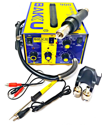 Bakku 900 3 IN 1 delhiware PREMIUM QUALITY SMD Rework Station,0-15V Variable Dc Output 700 W Temperature Controlled(Conical Tip)