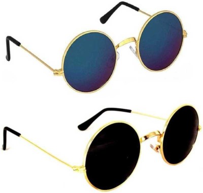 chawla fashion Aviator Sunglasses(For Men & Women, Blue, Black)