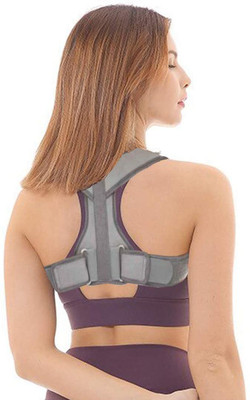 AASHI CARE Posture Corrector Adjustable Belt Clavicle Brace for Back Pain Unisex Back Support Posture Corrector(Grey)